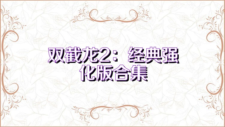 双截龙2：经典强化版合集