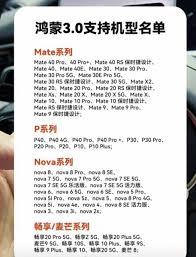 鸿蒙系统适配哪些机型