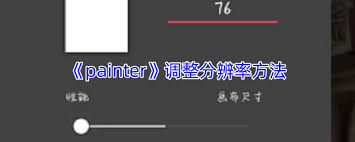 painter怎么调整分辨率
