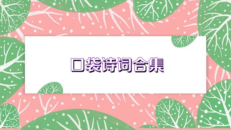 口袋诗词合集