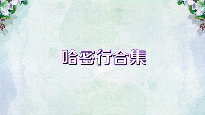 哈密行合集