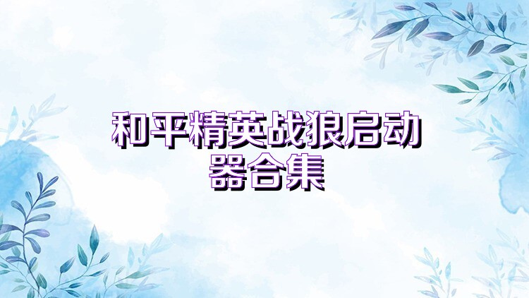 和平精英战狼启动器合集