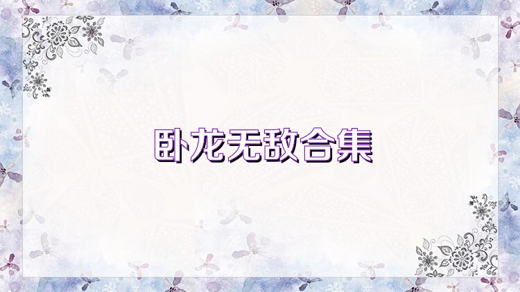 卧龙无敌合集