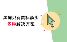电脑黑屏只有鼠标箭头如何修复