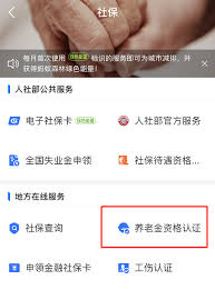 支付宝养老保险认证流程