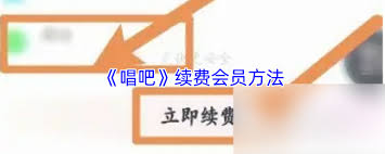 唱吧如何进行会员续费