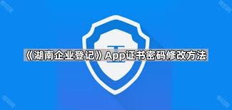 湖南企业登记App如何修改证书密码