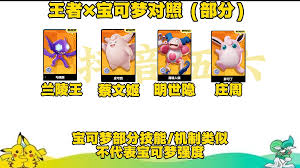 宝可梦大集结与英雄联盟相似英雄有哪些