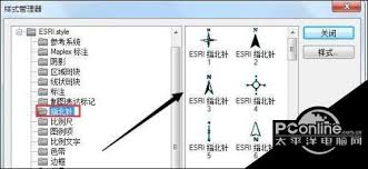 arcgis如何查看所有指北针样式
