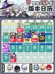崩坏星穹铁道3.4活动日历是什么