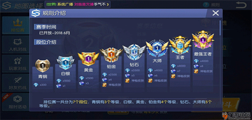 有段位机制的游戏大全
