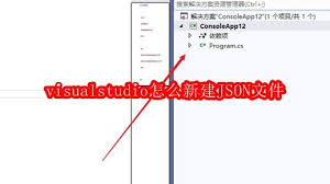 visualstudio如何新建JSON文件