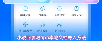 小说阅读吧app如何导入本地文档