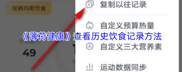 薄荷健康如何查看饮食记录